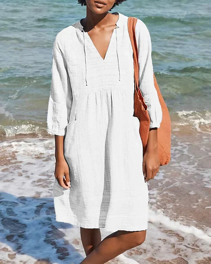 Levoire | Robe De Loisirs En Style Bohème Blanc