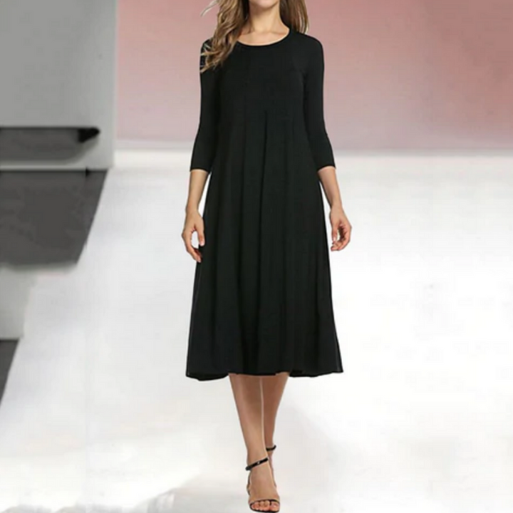 Levoire | Lssig Chic Styl Robe Trois Quarts Noir