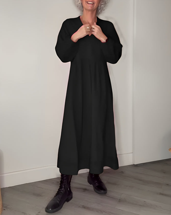 Levoire | Femmes Élégante Robe Maxi Longue Noir