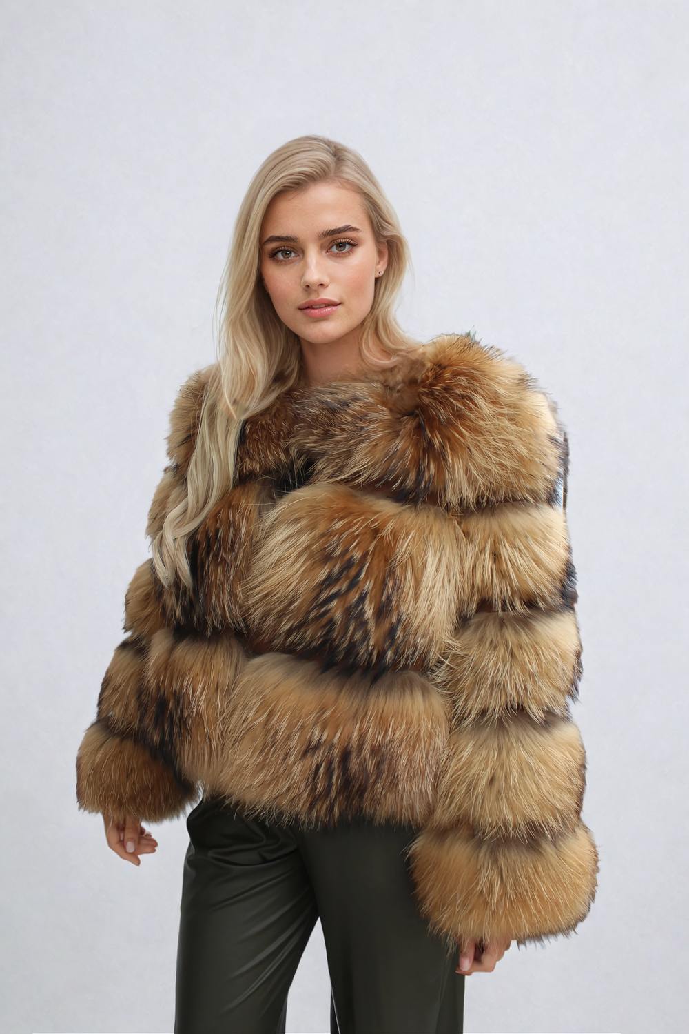 Levoire | Veste en Fourrure Synthétique Élégante Braun