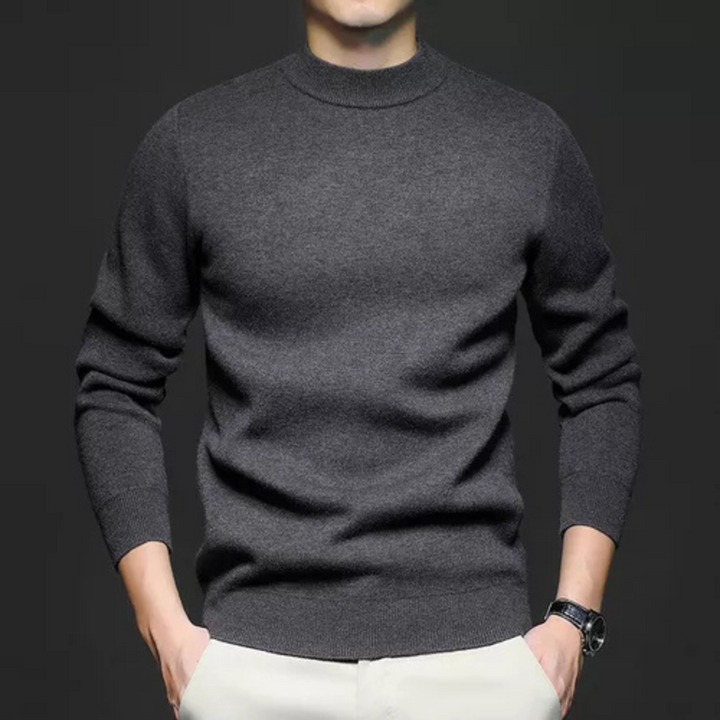 Levoire | Polo en maille fine pour hommes Gris foncé