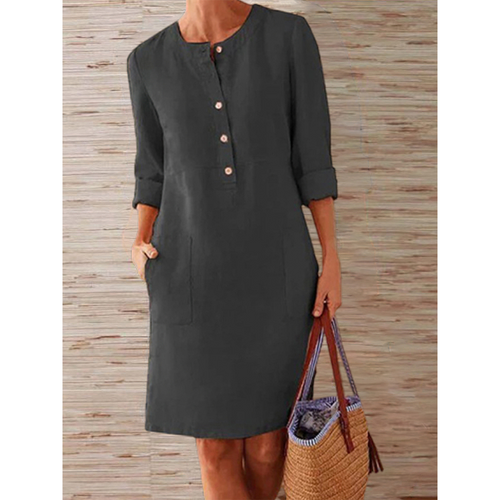 Levoire | Robe En Coton Et Lin Simple
