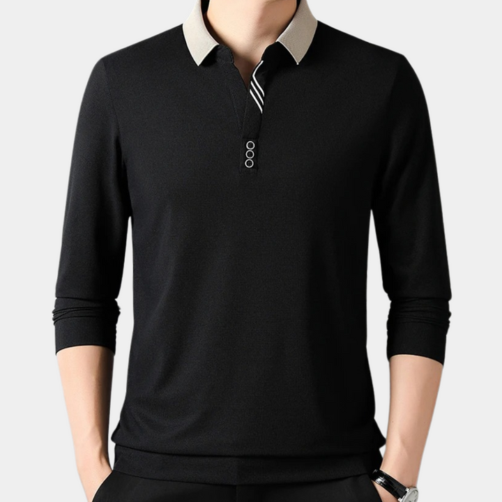 Levoire | Polo décontracté pour hommes à manches longues Chemise élégante pour hommes