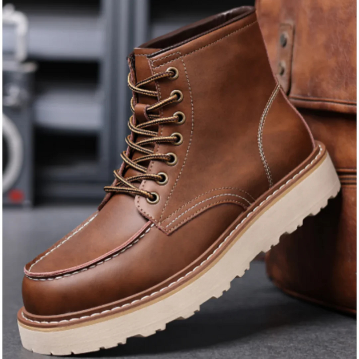 Levoire | Bottes vintage avec lacets à la cheville Braun