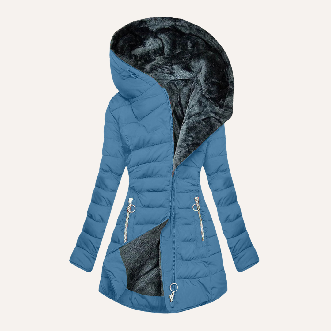 Levoire | V Manteau À Col En V Sininen