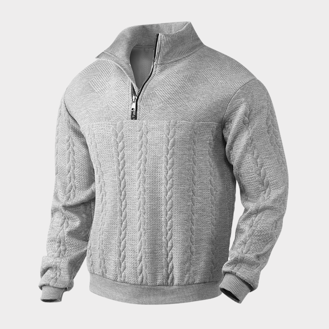 Levoire | Premium Quart De Zip Sweatshirt Gris