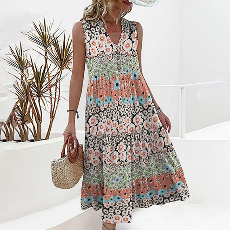 Levoire | Élégante Robe À Fleurs Multicolore