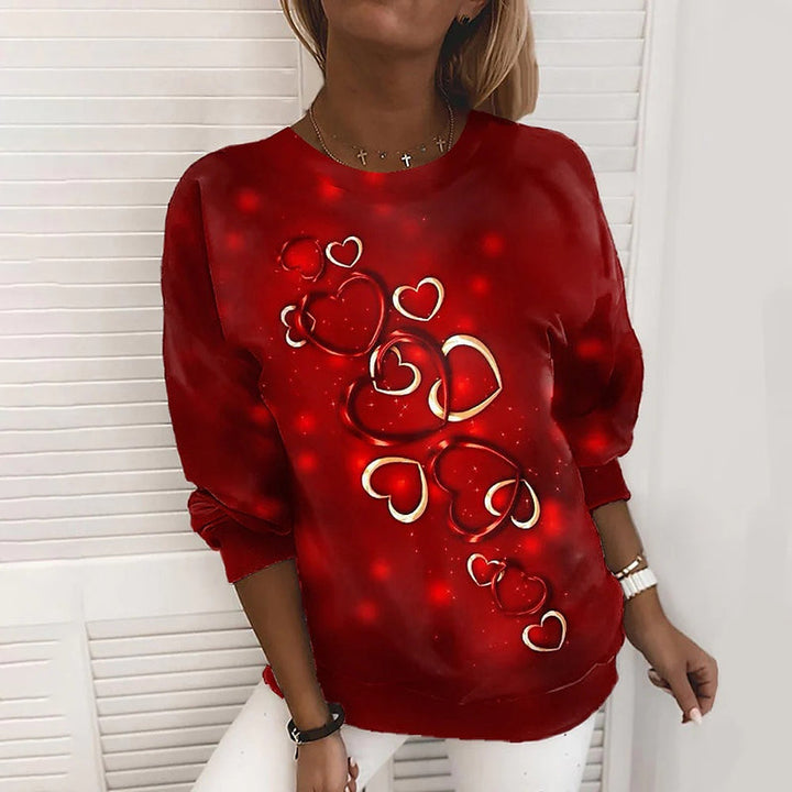 Levoire | Shirt Décontracté À Imprimé Coeur