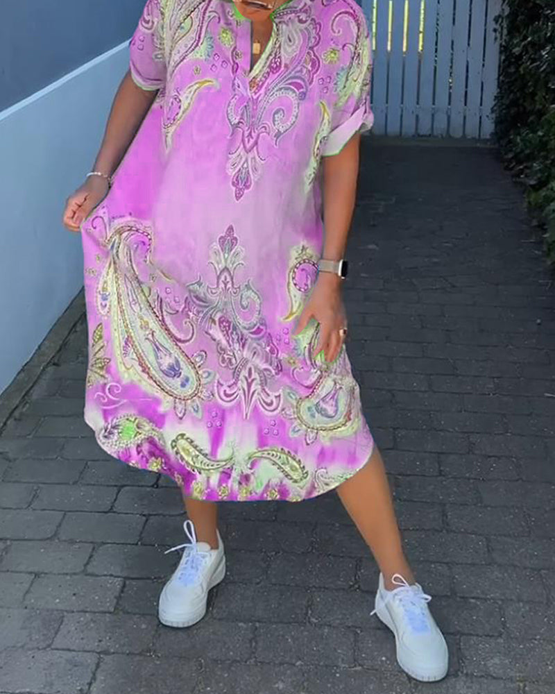 Levoire | Robe Avec Décolleté En V Et Manches Reversées