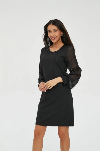 Levoire | Robe Femme Avec Manches Transparentes Subtiles