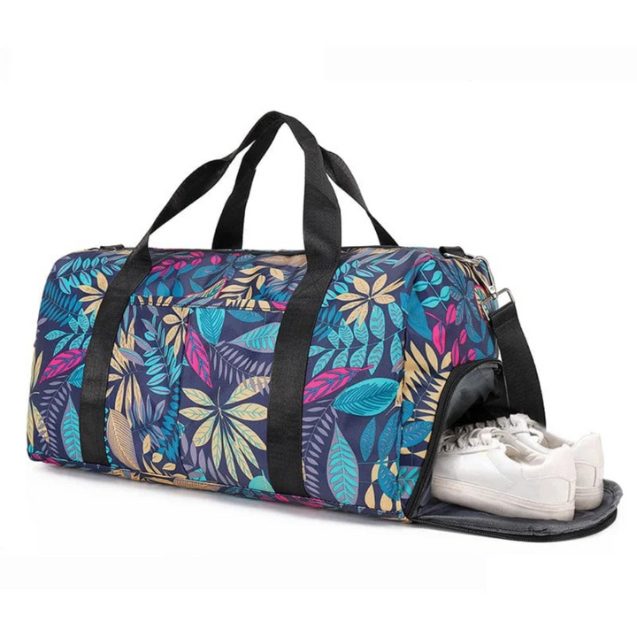 Levoire | Sac de voyage pour femmes grand pour plus de confort Fleur bleue 47cm*22cm*26cm&nbsp; 36-55L