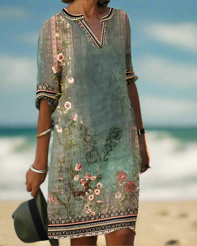 Levoire | Robe Courte Avec Motif Floral Dans Le Style Boho Pour Un Look Tendance