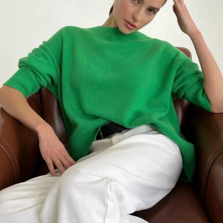 Levoire | Pull Doux Col Roulé Femme Vert
