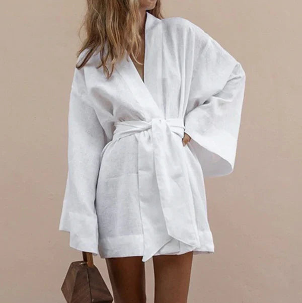 Levoire | Kimono Robe Élégante Et Confortable Blanc