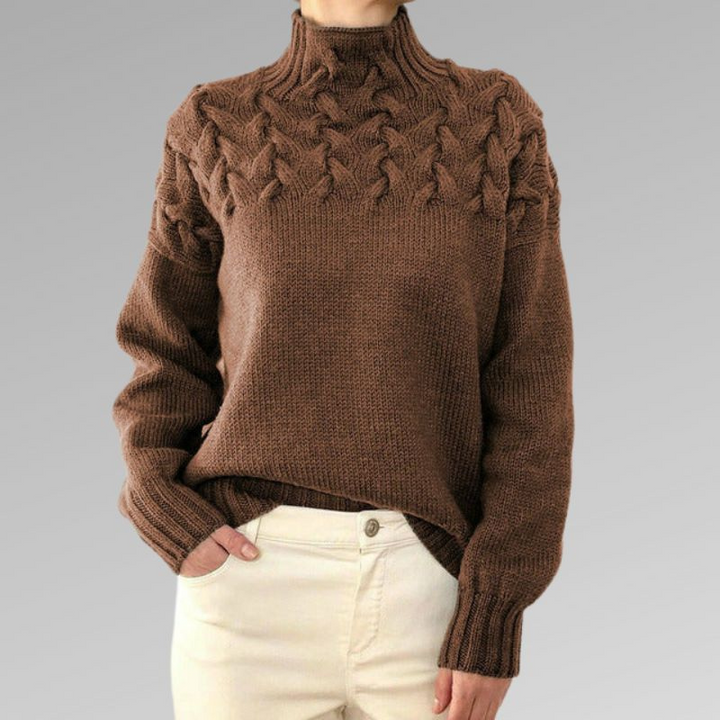 Levoire | Chauffe Pull Femmes Manches Longues Braun