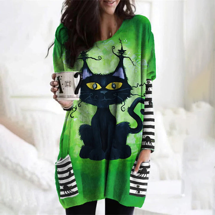 Levoire | Chemise D'Halloween À Imprimé Chat