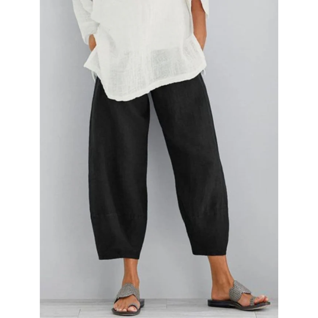 Levoire | Pantalons En Lin Noir