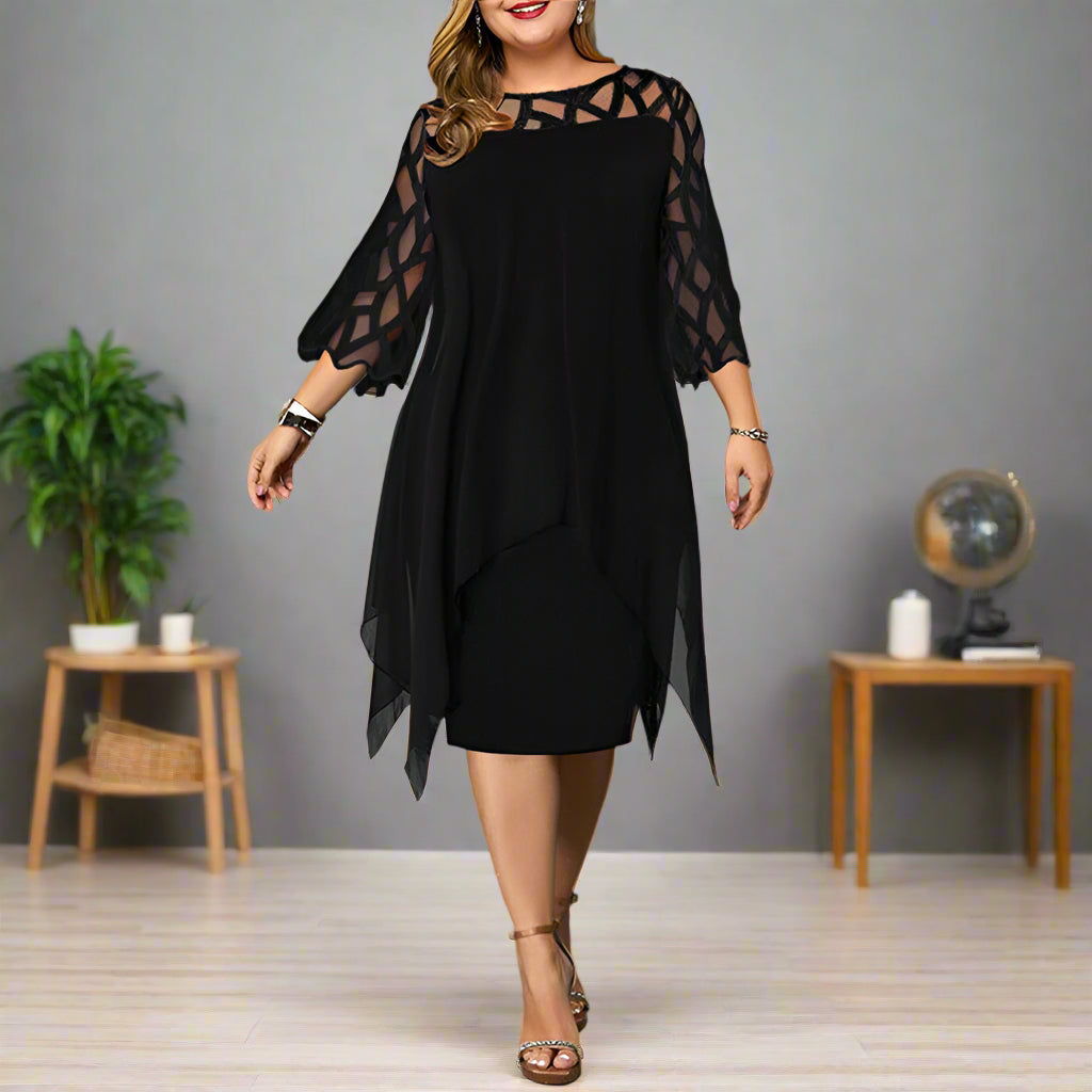 Levoire | Robe Midi Décontractée Avec Un Design De Manche Raffiné