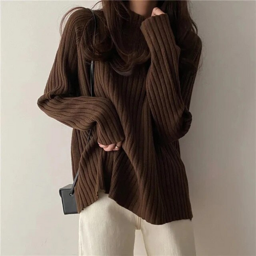 Levoire | Pull Avec Col Haut Pour Femmes Long