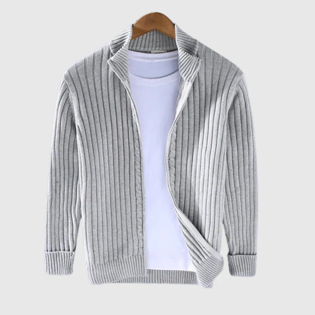 Levoire | Veste tricotée pour hommes chaude Argent