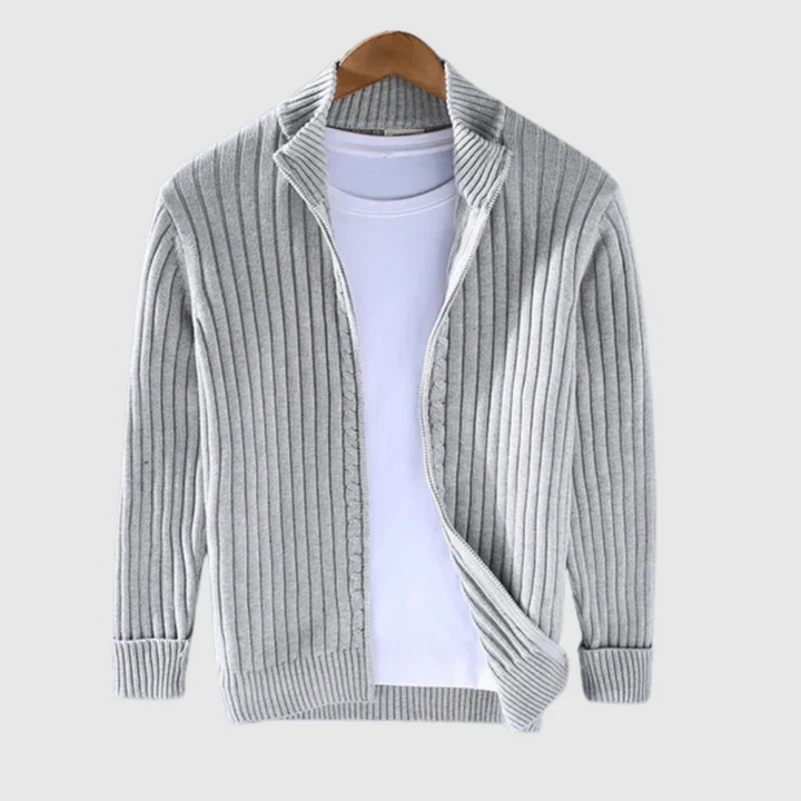 Levoire | Veste tricotée pour hommes chaude Argent