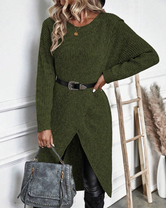 Levoire | Robe Pull Unie Vert