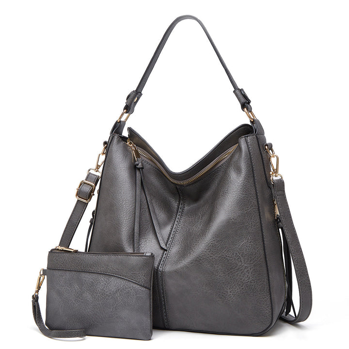 Levoire | Sac En Cuir Élégant Avec Grande Capacité Et Poches Latérales Ensemble gris