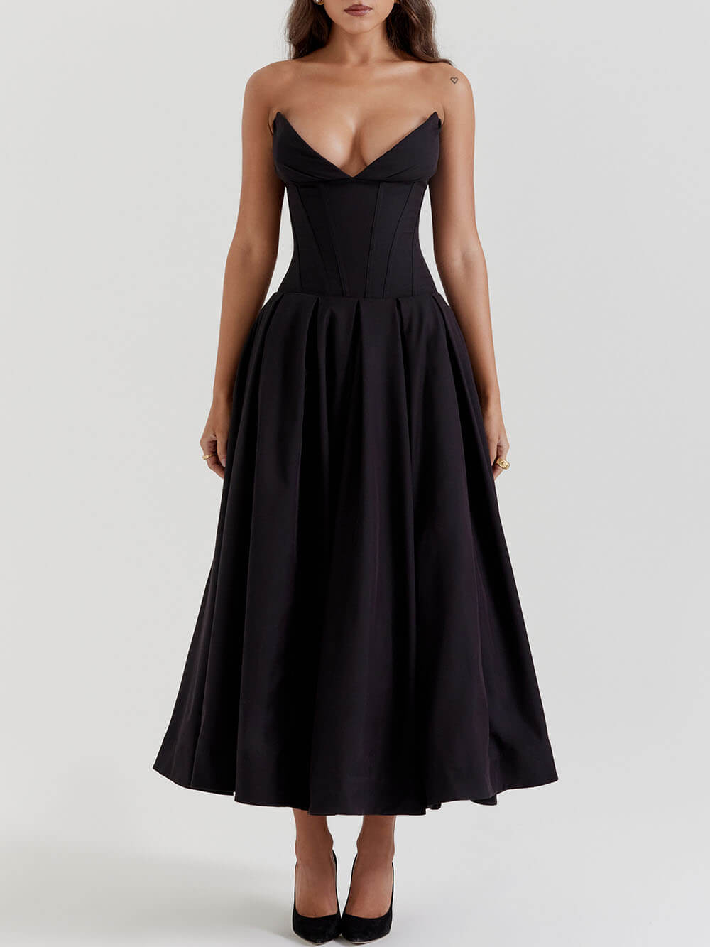 Levoire | Robe Bustier Élégante Noire