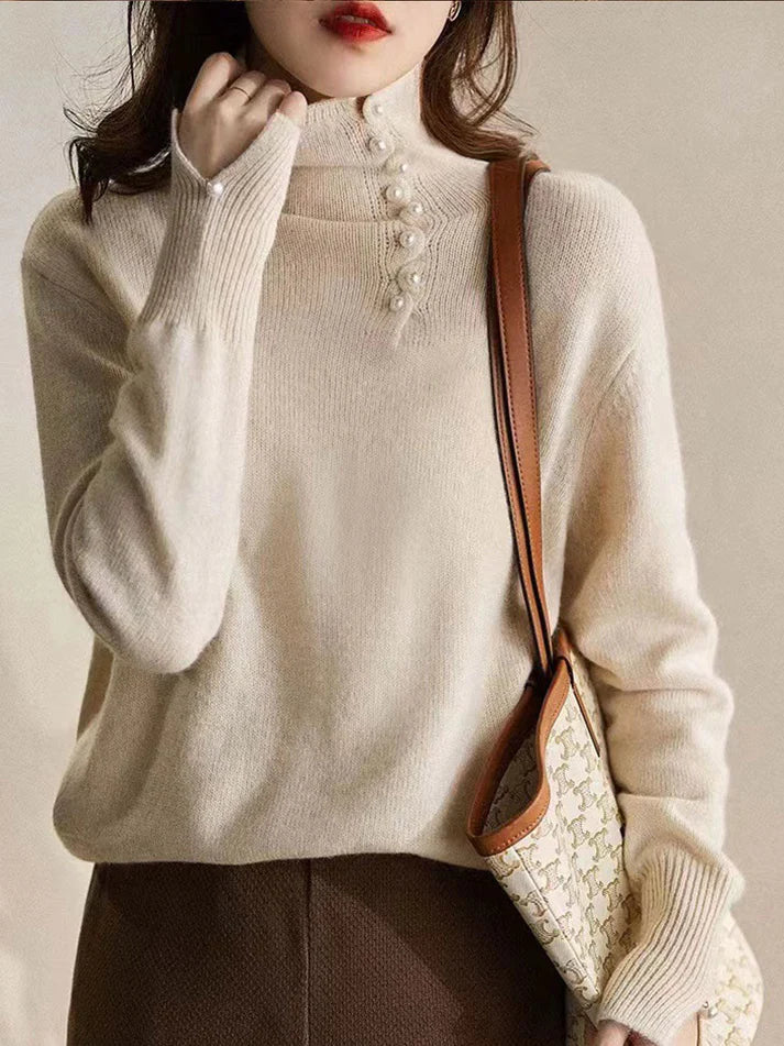 Levoire | Pull Vintage À Boutons Avec Sensation De Cachemire