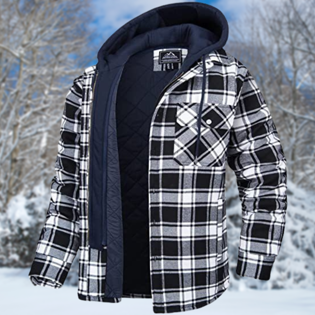 Levoire | Veste D'Hiver Pour Hommes Noir - Blanc