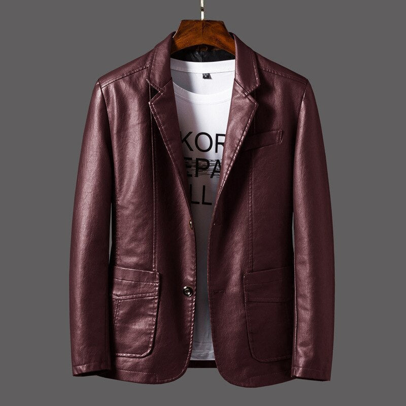 Levoire | Veste En Cuir Classique Au Style Intemporel Rot