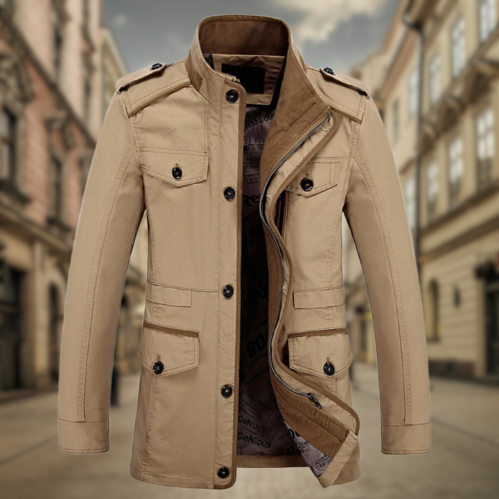 Levoire | Veste automnale mi-longue Cachi