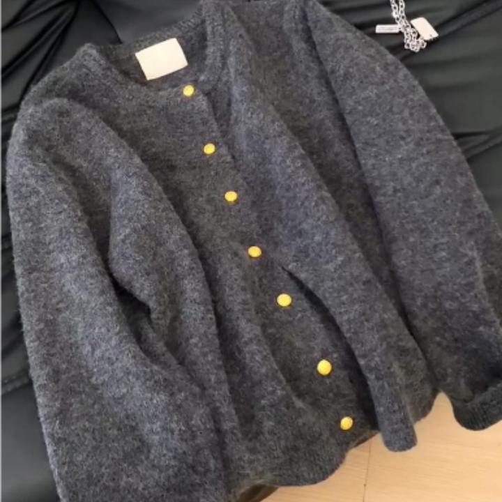 Levoire | Gilet en tricot chaud pour femmes coupe décontractée Gris