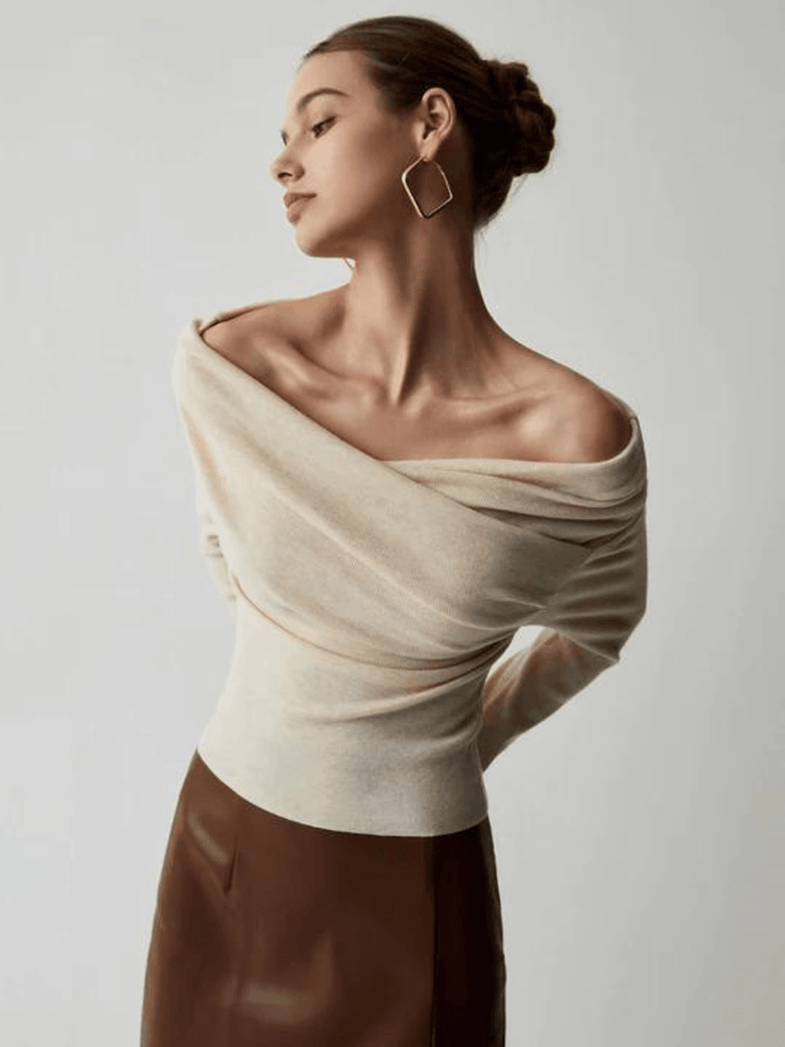 Levoire | Rento Manches Longues Slim Bretelles Pull en Laine