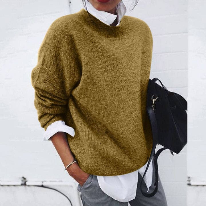 Levoire | Pull Pour Femme Doux En Optique Cachemire Jaune
