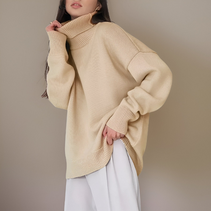 Levoire | Pull Col Roul Femmes Chaud Et Confortable Khaki