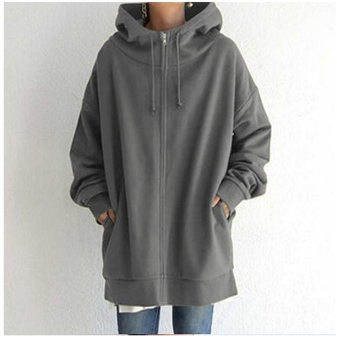 Levoire | Sweat Chaud Femmes Avec Capuche Gris