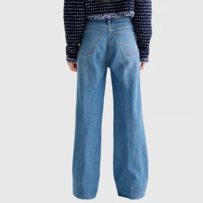 Levoire | Pantalons En Denim Longs Et Larges Bleu moyen délavé