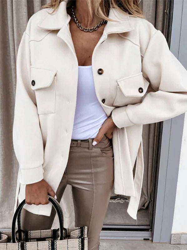 Levoire | Veste Élégante Avec Boutons Et Poches Blanc