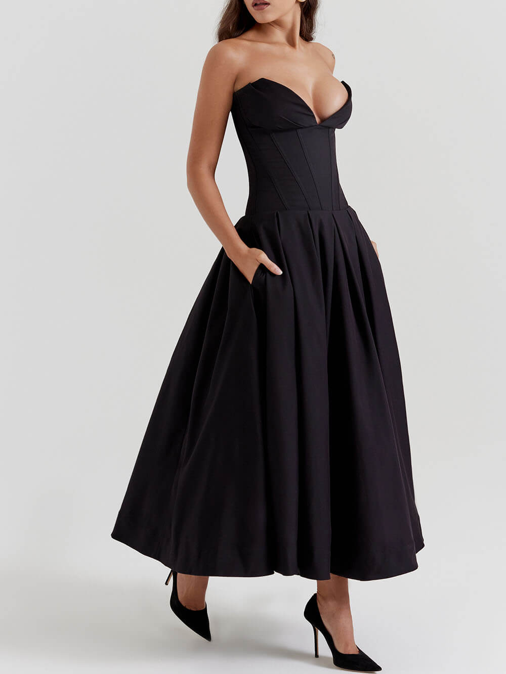 Levoire | Robe Bustier Élégante Noire