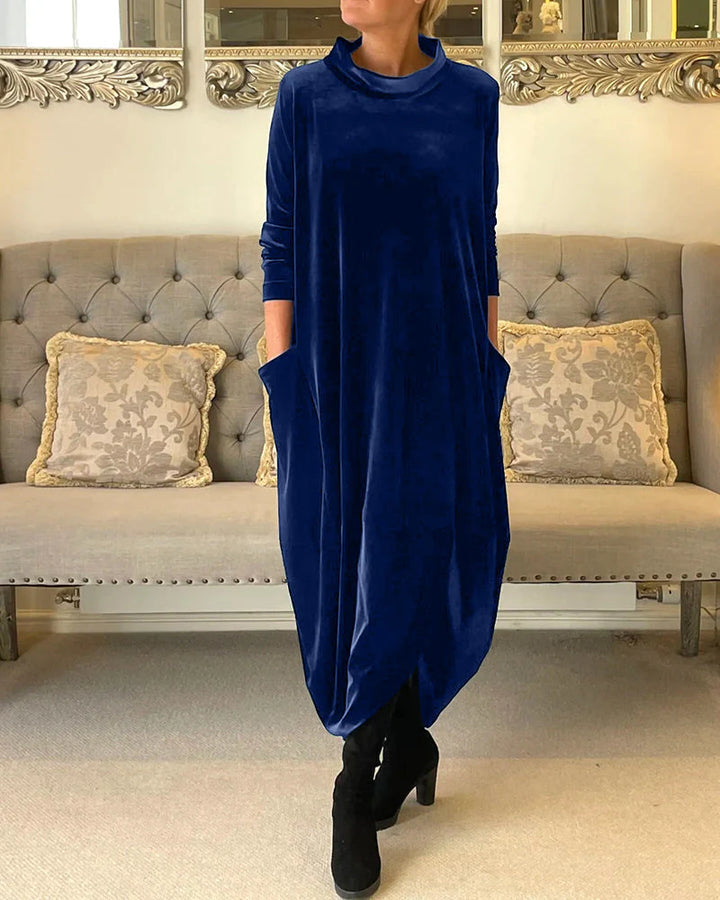 Levoire | Robe Élégante Avec Poches Bleu