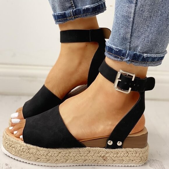 Levoire | Smart Top Sandales Élégantes Noir