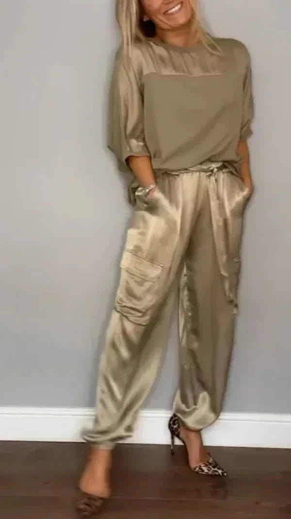 Levoire | Ensemble En Satin Or