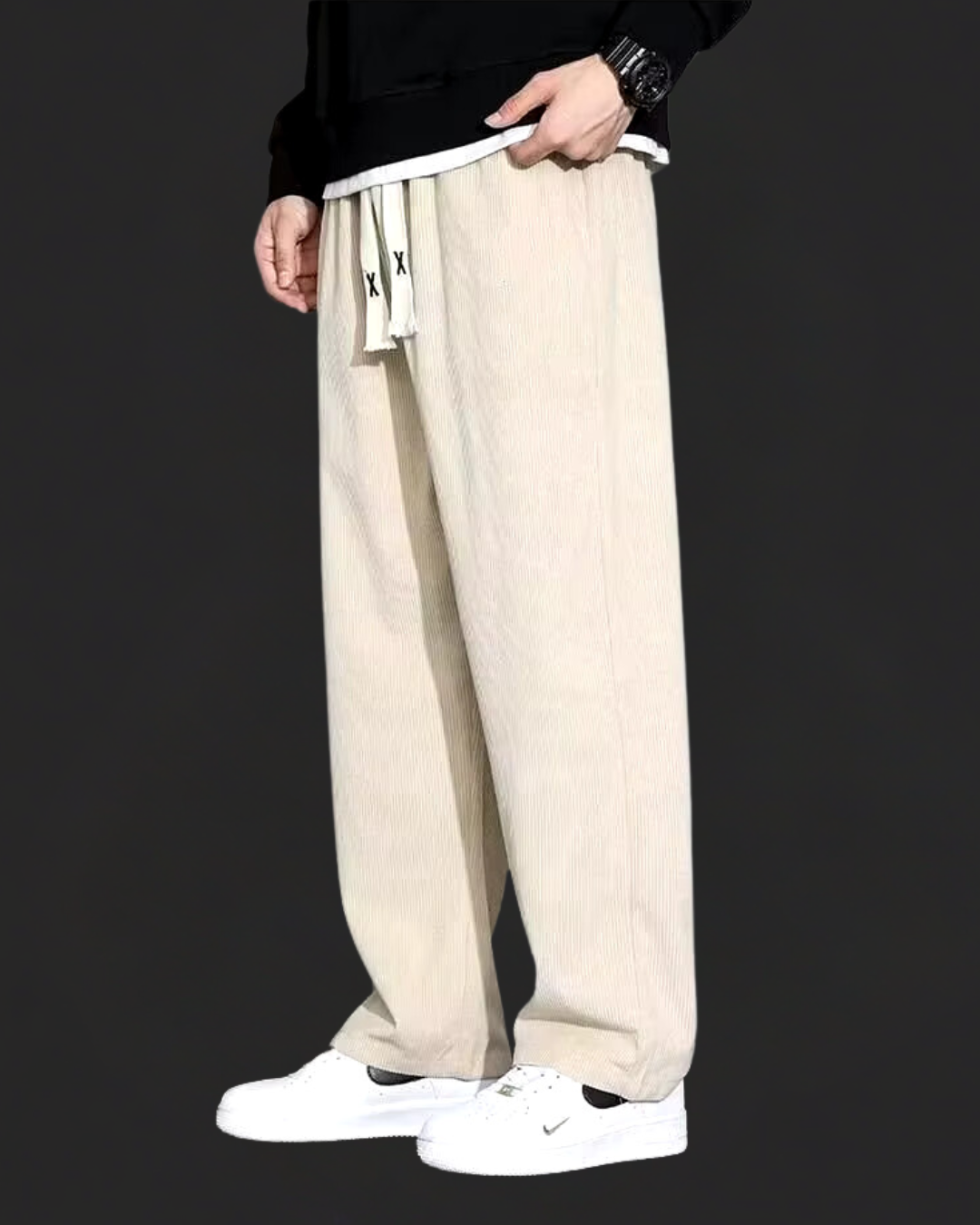 Levoire | Pantalon En Velours Côtelé Décontracté Chaud, Durable & Confort Décontracté