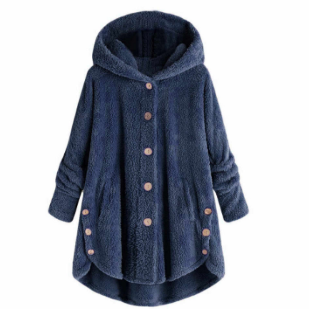 Levoire | Manteau FR Femmes Chaud Capuche Bleu