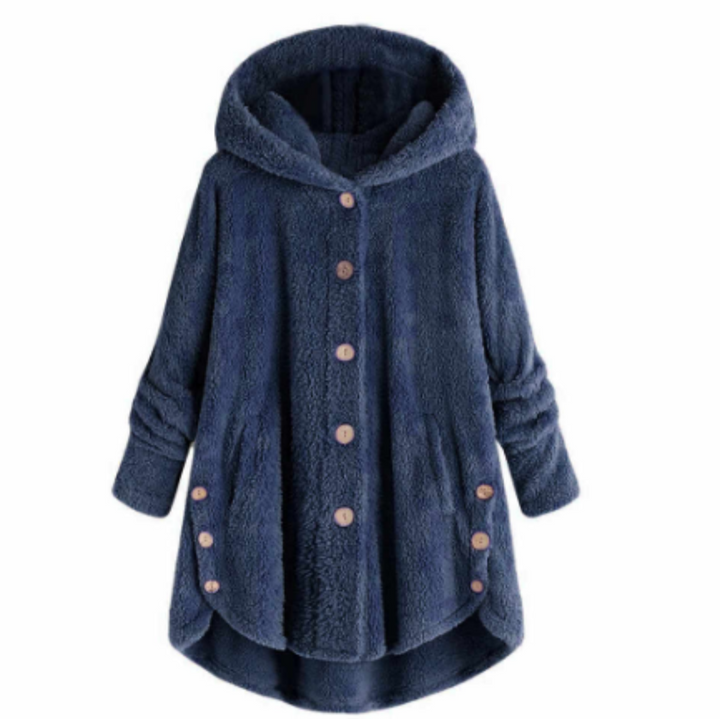Levoire | Manteau FR Femmes Chaud Capuche Bleu