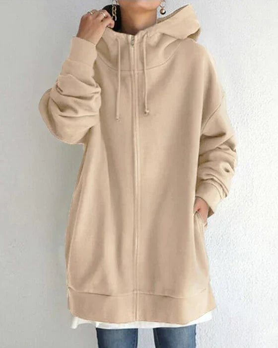 Levoire | Veste Tendance Pour Femmes Avec Fermeture Éclair Khaki