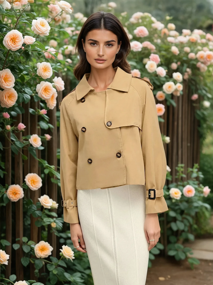 Levoire | Trench-Coat À Revers Élégant Kaki
