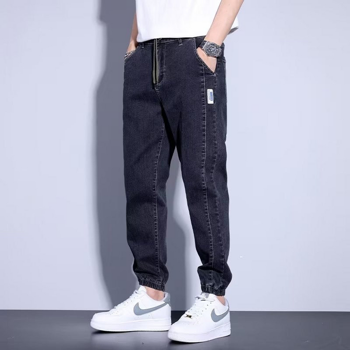Levoire | Hommes Pantalon de jogging en denim doux style pour hommes Noir