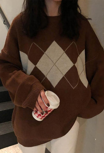Levoire | Pull Argyle Au Style Vintage Pour Tous Les Jours